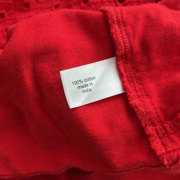 Lane Bryant Red Eyelet Tank 22/24 - Picture 2 of 4